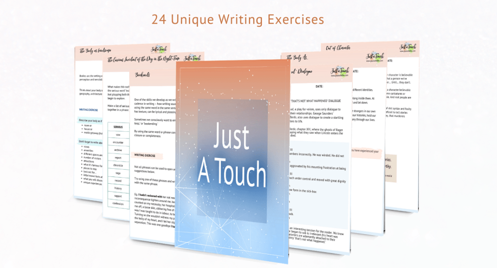 Just a Touch Online Writing Course - Exercises